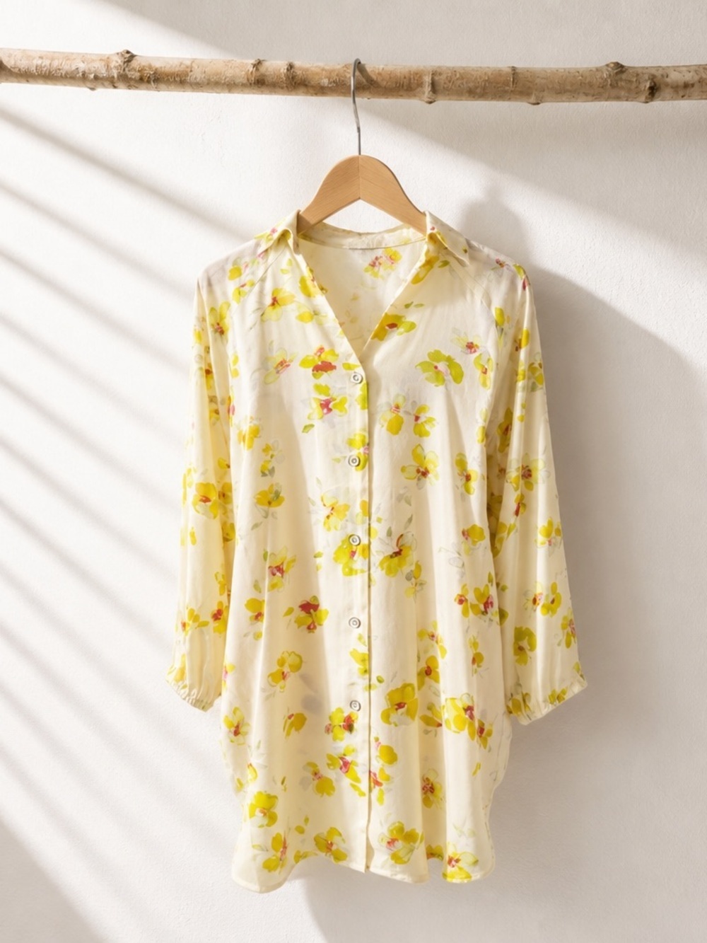 Cabi Pansy Floral Long-sleeve Blouse